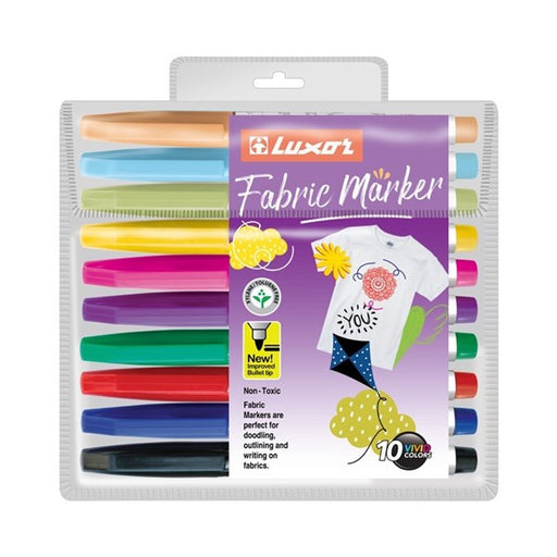 Luxor Fabric Marker Set (Pack of 10) – Assorted Colors