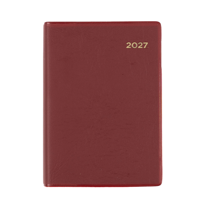 2027 Calendar Year Diary/Planner - 12 Month A7 Week to View - PVC Cover - Collins Belmont Range
