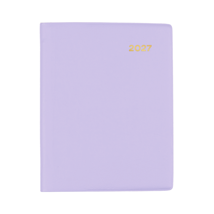 2027 Calendar Year Diary/Planner - 12 Month A7 Week to View w Pencil - PVC Cover - Collins Belmont