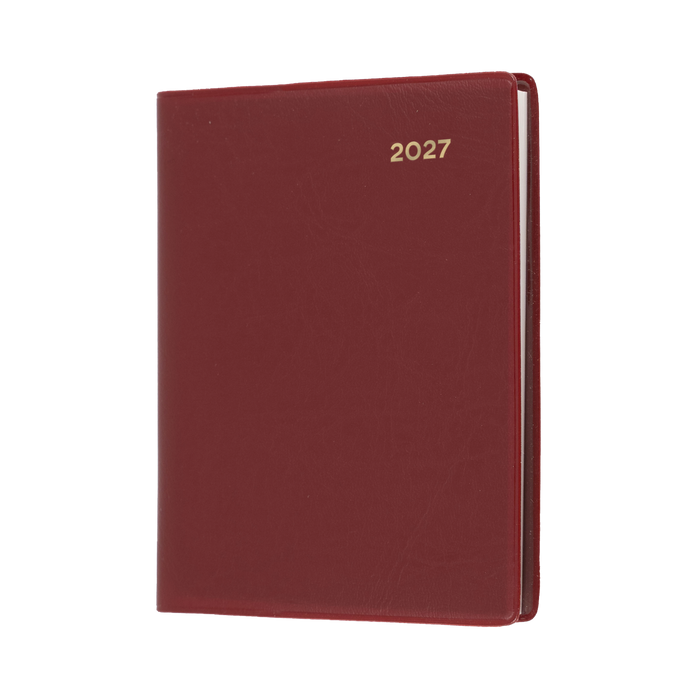 2027 Calendar Year Diary/Planner - 12 Month A7 Week to View w Pencil - PVC Cover - Collins Belmont
