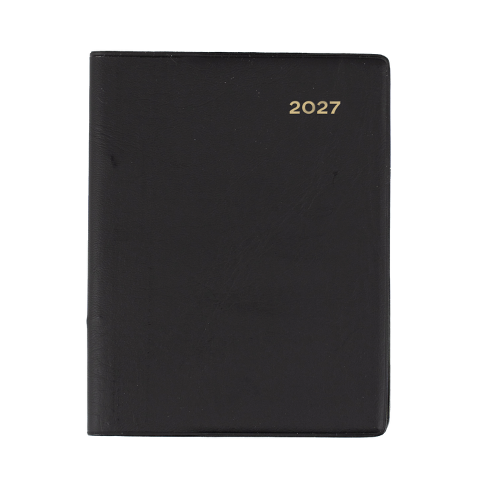 2027 Calendar Year Diary/Planner - 12 Month A7 Week to View w Pencil - PVC Cover - Collins Belmont Range