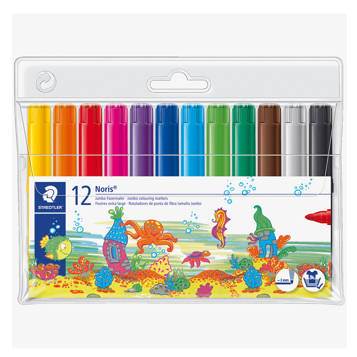 Staedtler Noris Jumbo Colouring Markers- 12 Pack