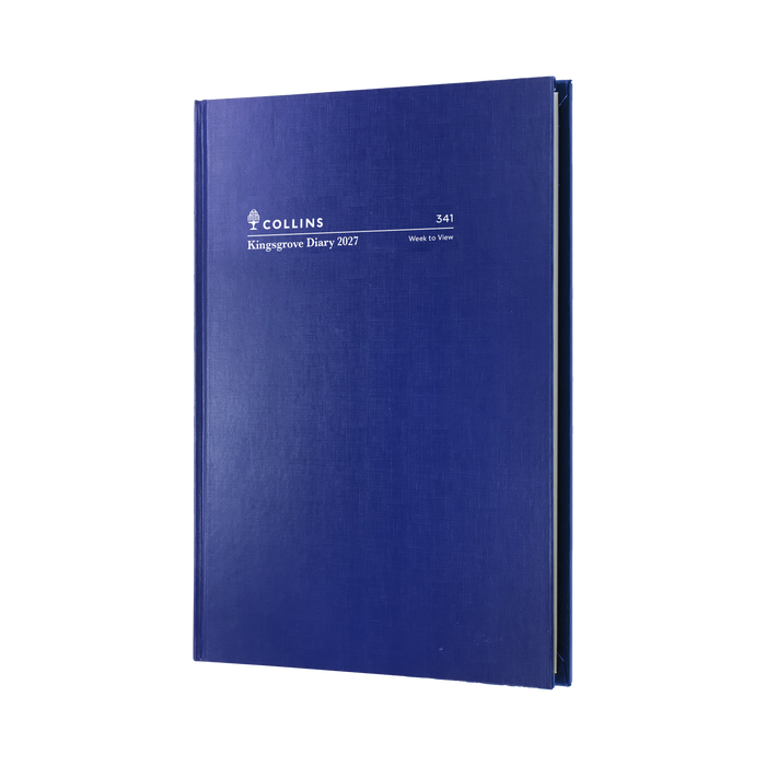 2027 Calendar Year Diary/Planner - 12 Month A4 Week to View - Hard Cover - Collins Kingsgrove Range