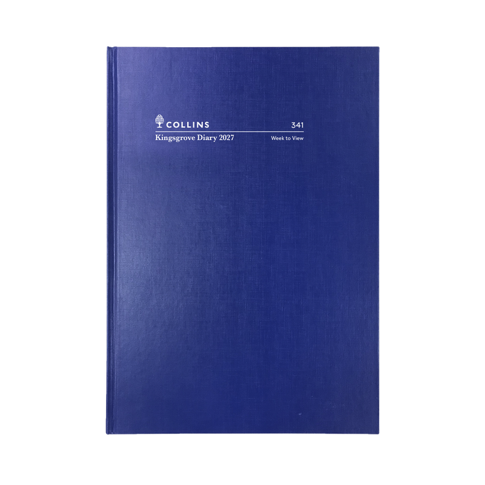 2027 Calendar Year Diary/Planner - 12 Month A4 Week to View - Hard Cover - Collins Kingsgrove Range