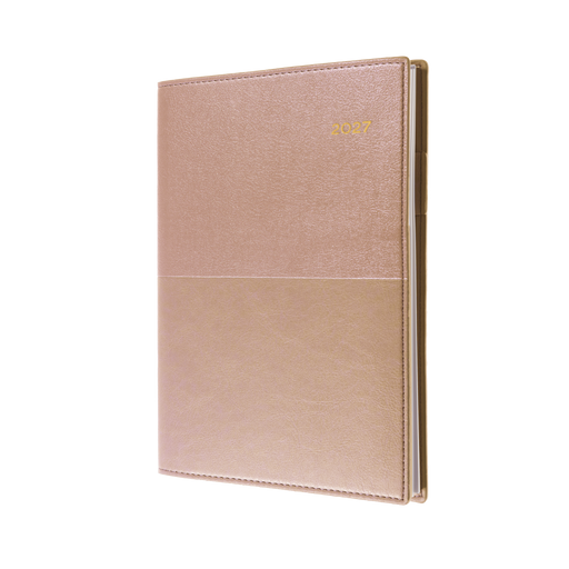 2027 Calendar Year Diary/Planner - 12 Month A4 Week to View - Soft PU Cover - Collins Vanessa Range
