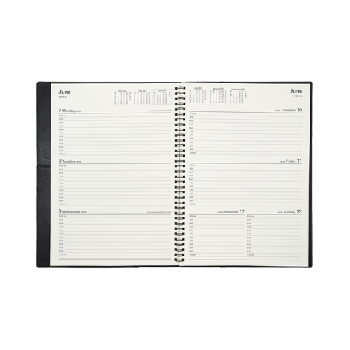 2027 Calendar Year Diary/Planner - 12 Month A4 Week to View - Soft PU Cover - Collins Vanessa Range