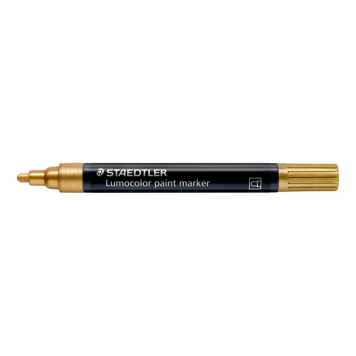Staedtler 349 Lumocolor Paint Acrylic Marker - Gold