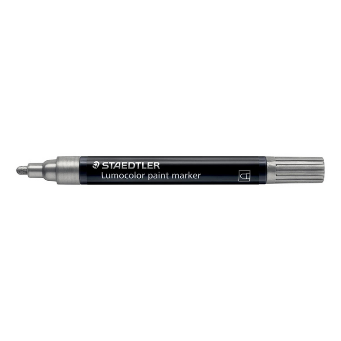 Staedtler 349 Lumocolor Paint Acrylic Marker - Silver