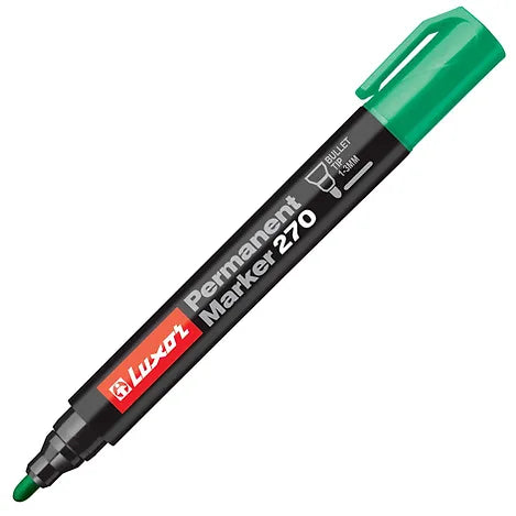 Luxor Permanent Marker 270, Green, Bullet Point