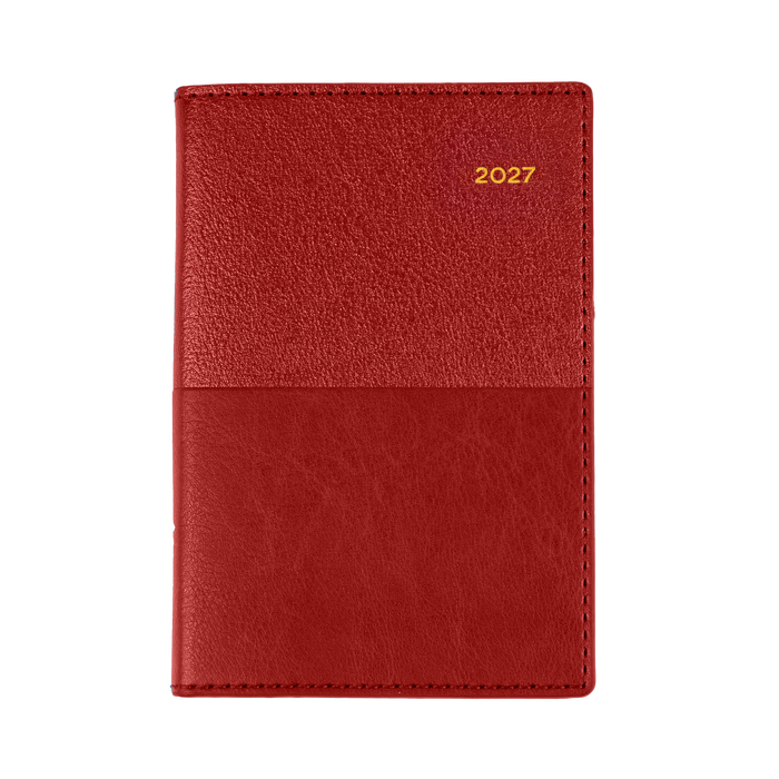 2027 Calendar Year Diary/Planner - 12 Month B7R Week to View - Soft PU Cover - Collins Vanessa Range