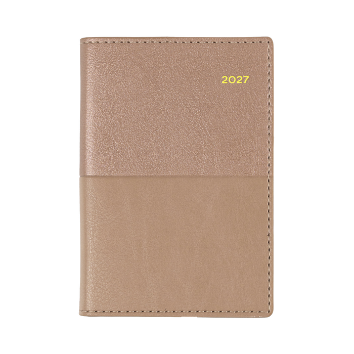 2027 Calendar Year Diary/Planner - 12 Month B7R Week to View - Soft PU Cover - Collins Vanessa Range