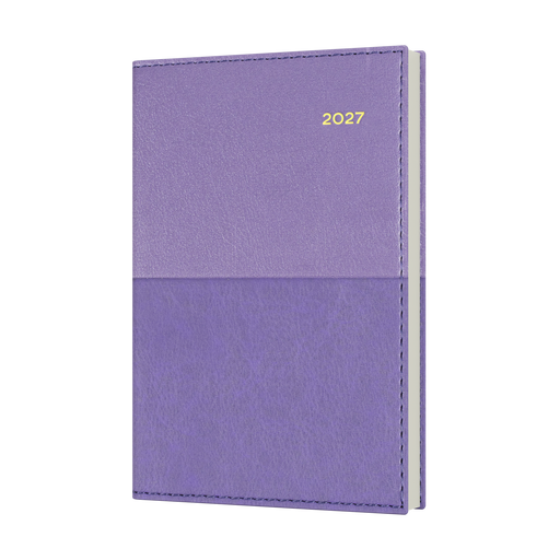 2027 Calendar Year Diary/Planner - 12 Month B7R Week to View - Soft PU Cover - Collins Vanessa Range