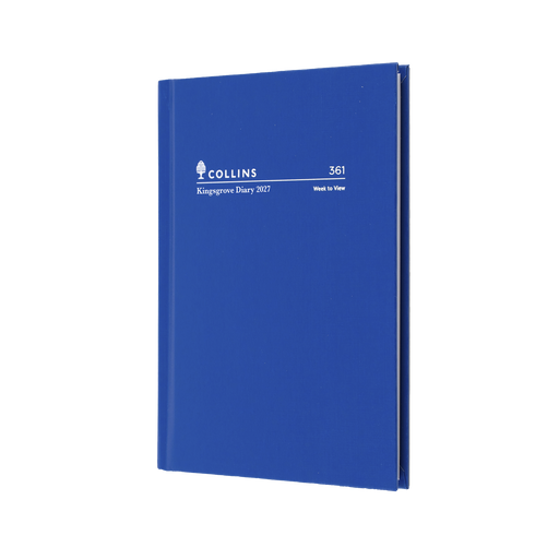 2027 Calendar Year Diary/Planner - 12 Month A6 Week to View - Hard Cover - Collins Kingsgrove Range