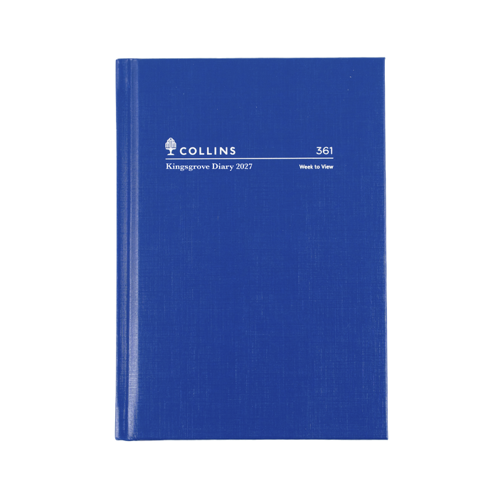 2027 Calendar Year Diary/Planner - 12 Month A6 Week to View - Hard Cover - Collins Kingsgrove Range