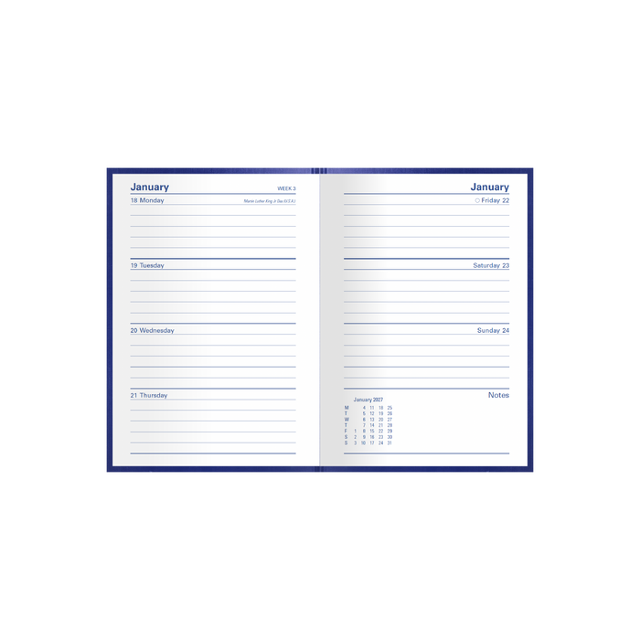 2027 Calendar Year Diary/Planner - 12 Month A6 Week to View - Hard Cover - Collins Kingsgrove Range