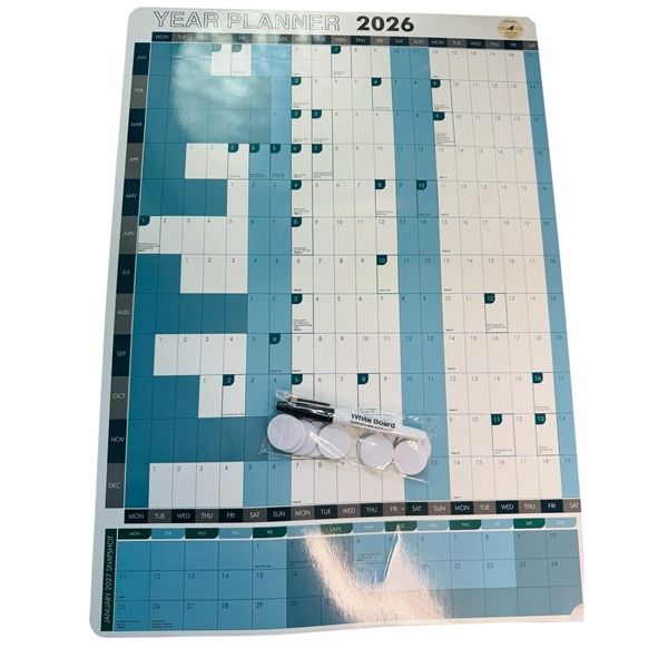 Bibbulmun 2026 Yearly Wall Planner – 870mm x 610mm