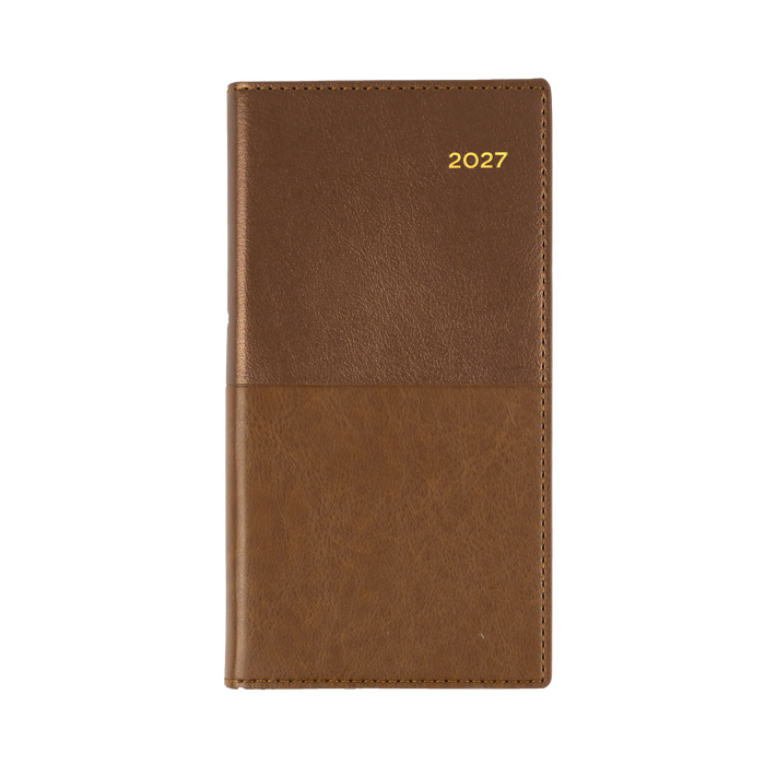 2027 Calendar Year Diary/Planner - 12 Month B6/7 Week to View (Landscape) - Soft PU Cover - Collins