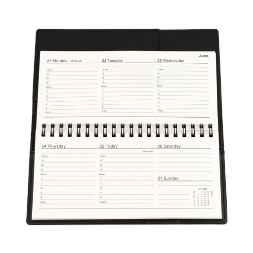 2027 Calendar Year Diary/Planner - 12 Month B6/7 Week to View (Landscape) - Soft PU Cover - Collins