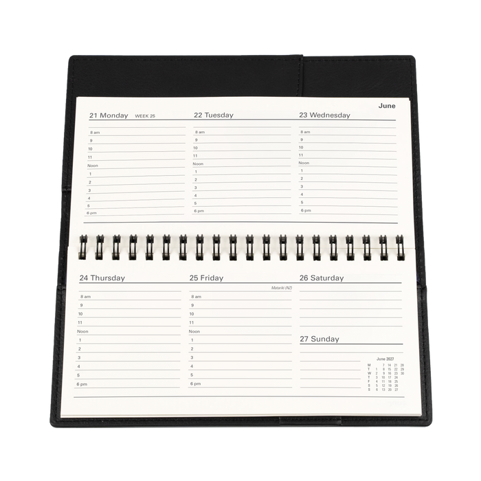 2027 Calendar Year Diary/Planner - 12 Month B6/7 Week to View (Landscape) - Soft PU Cover - Collins