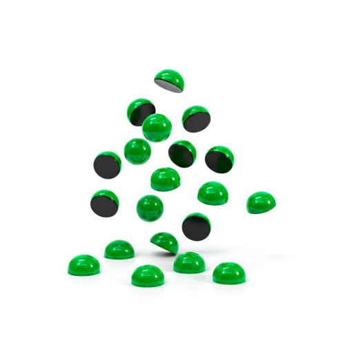 Vista Magnetic Buttons 20mm Pack of 10 Green VWMAG20G