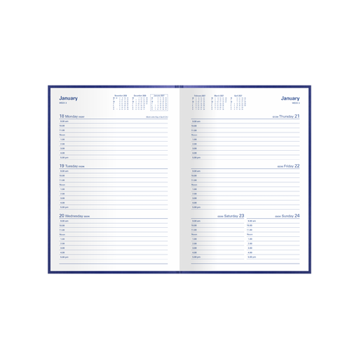2027 Calendar Year Diary/Planner - 12 Month A5 Week to View - Hard Cover - Collins Kingsgrove Range