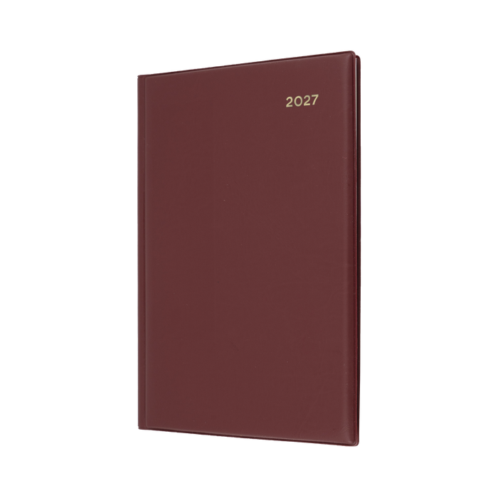2027 Calendar Year Diary/Planner - 12 Month A5 Week to View - PVC Cover - Collins Belmont Range