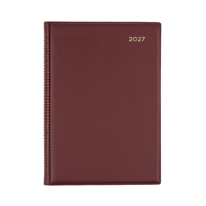 2027 Calendar Year Diary/Planner - 12 Month A5 Week to View - PVC Cover - Collins Belmont Range