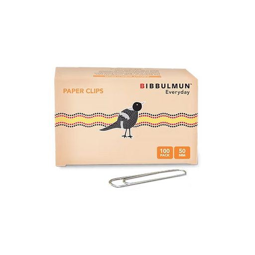 BIBBULMUN Paper Clips – 50mm, Pack of 100, Everyday Office Essentials
