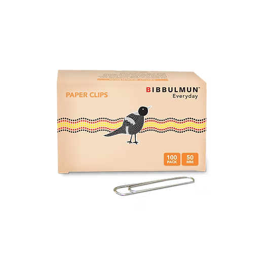 BIBBULMUN Paper Clips – 50mm, Pack of 100, Everyday Office Essentials