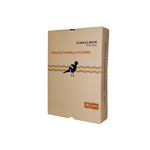BIBBULMUN Foolscap Manila Folder Buff – Pack of 100