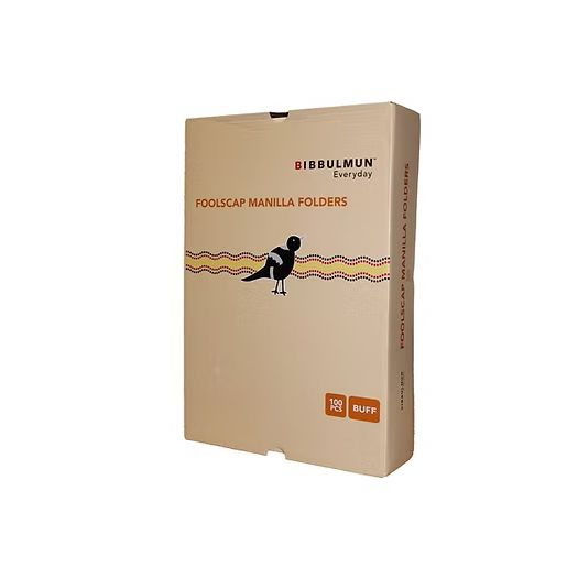 BIBBULMUN Foolscap Manila Folder Buff – Pack of 100