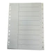 Bibbulmun A4 PVC Numerical Index Dividers – 1–10 Tabs – White