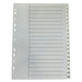 Bibbulmun A4 PVC Numbered Index Dividers – 1-20 Tabs – White
