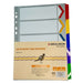 Bibbulmun A4 Plastic Reinforced Tab Dividers – 5 Coloured Tabs – White Index Sheets