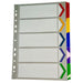 Bibbulmun A4 Plastic Reinforced Tab Dividers – 5 Coloured Tabs – White Index Sheets