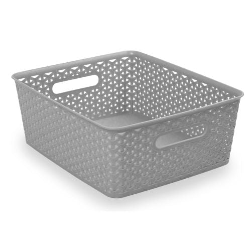 Creative Kids Storage Basket Knotted Medium 305 x 355 x 135mm Grey ESBK-M