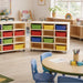 Creative Kids 12 Bay Storage Trolley 1180 x 450 x 860mm White Oak