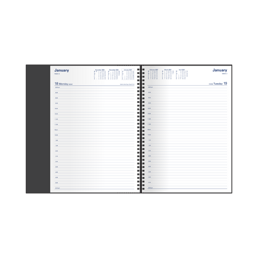 2027 Calendar Year Diary/Planner - 12 Month A4 Day to Page - Hard Cover - Collins Associate Range