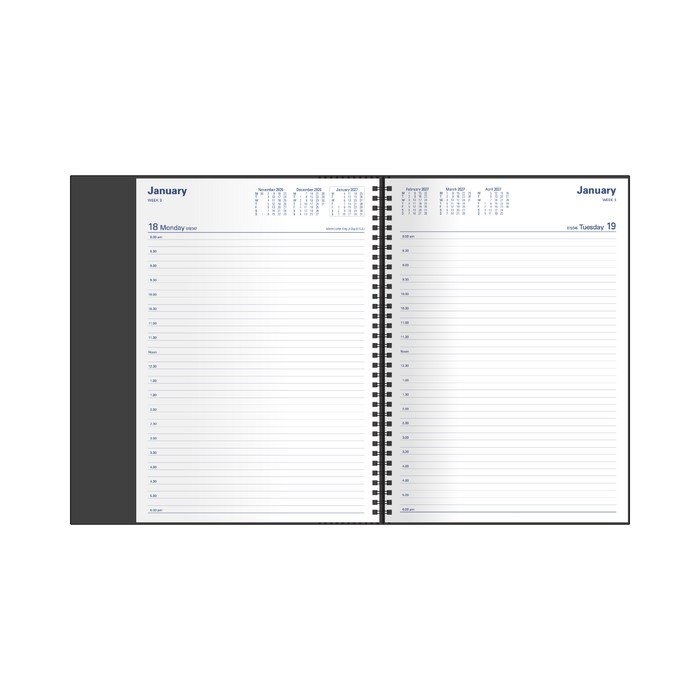 2027 Calendar Year Diary/Planner - 12 Month A4 Day to Page - Hard Cover - Collins Associate Range