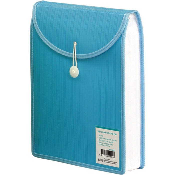 Bantex Top Load Attache File A4 Blue