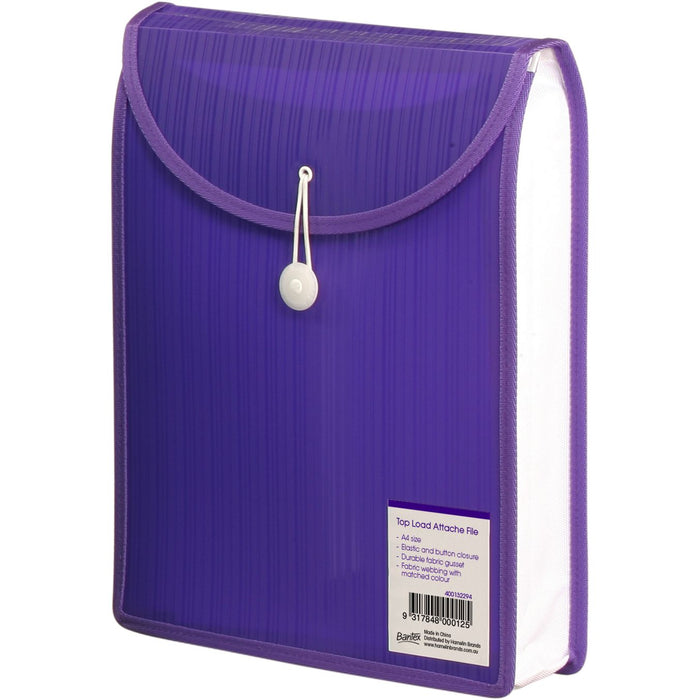 Bantex Top Load Attache File A4 Violet