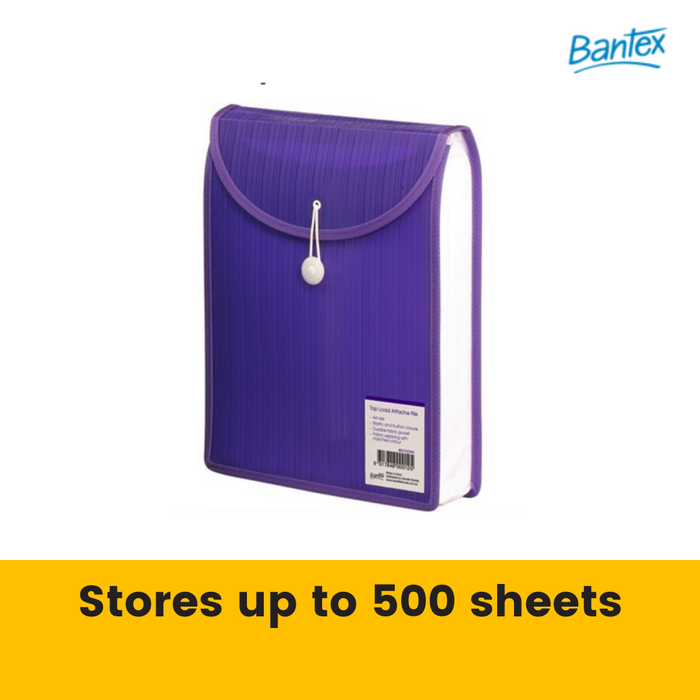 Bantex Top Load Attache File A4 Violet