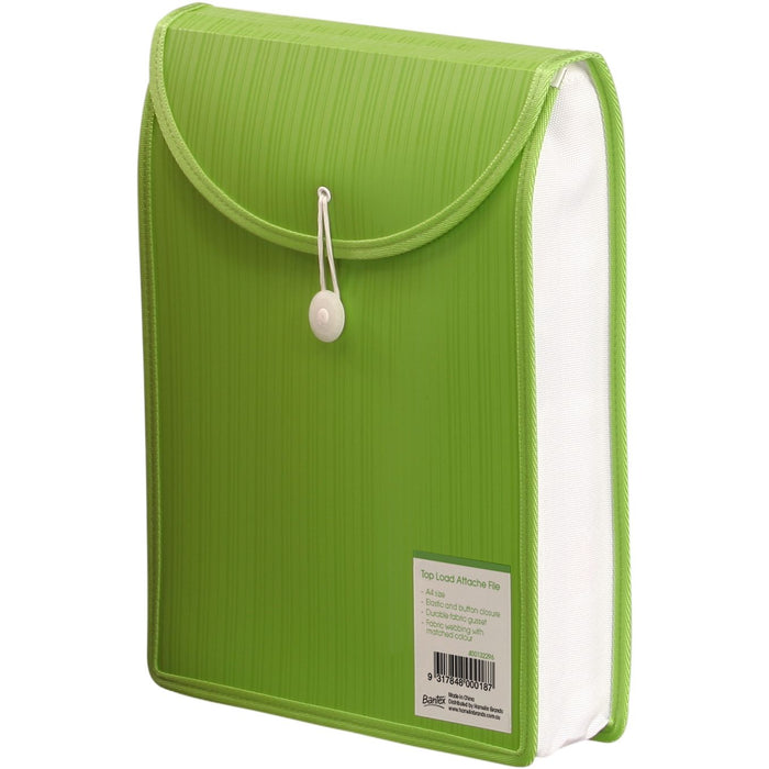 Bantex Top Load Attache File A4 Green