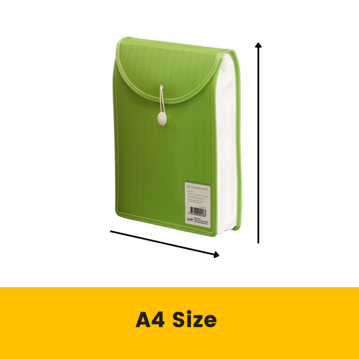 Bantex Top Load Attache File A4 Green