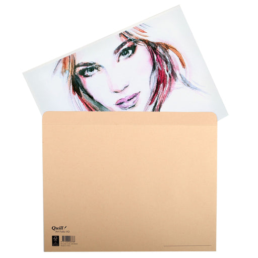 Quill Kraft Folio with Flap A3