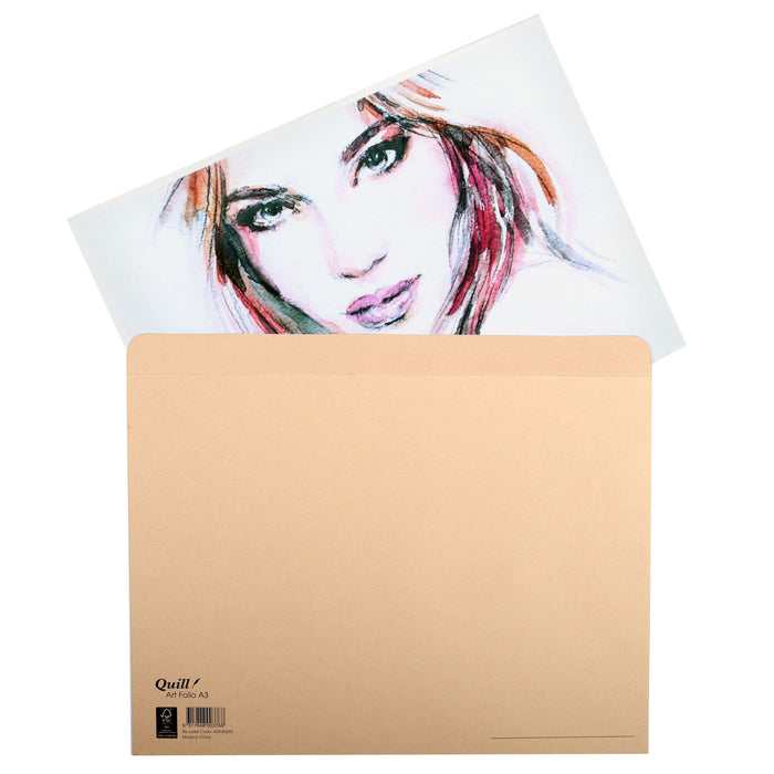 Quill Kraft Folio with Flap A3