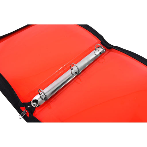 Bantex Translucent Zipper Binder PP A4 3O Ring 25mm Red