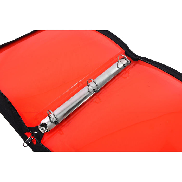 Bantex Translucent Zipper Binder PP A4 3O Ring 25mm Red