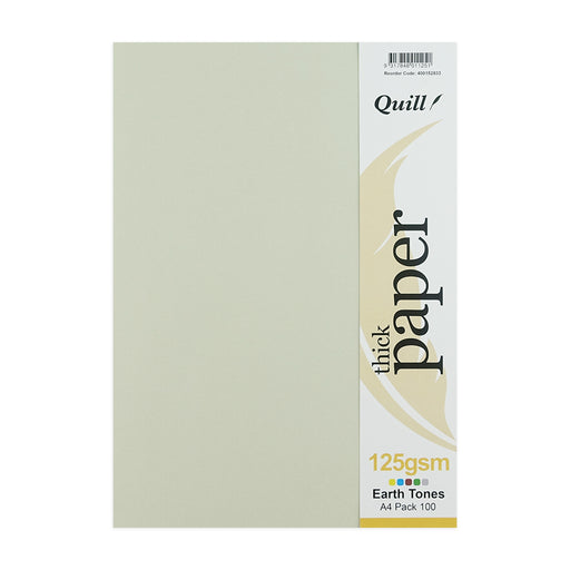 Quill Cover Paper 125gsm A4 Pack 100 Earth Tones
