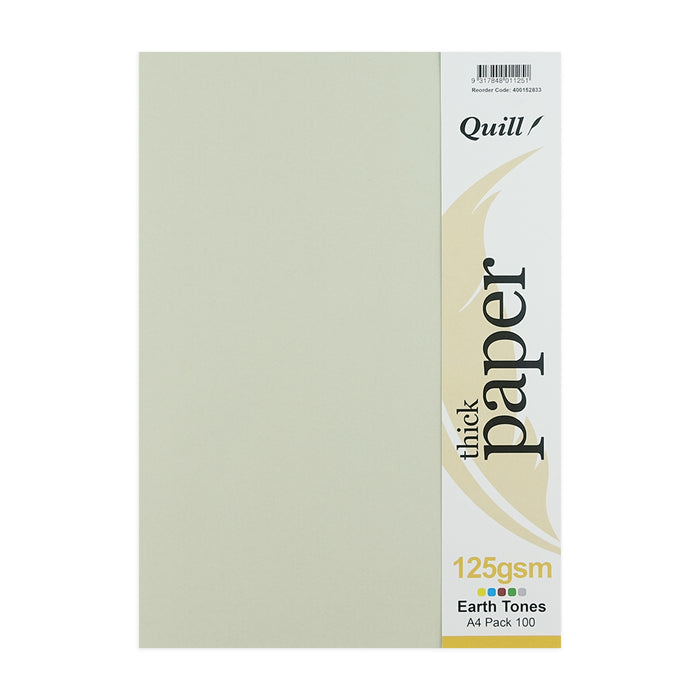 Quill Cover Paper 125gsm A4 Pack 100 Earth Tones